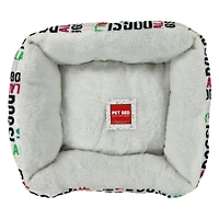 holiday cuddler pet bed 21in x 16in