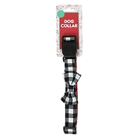 plaid christmas dog collar