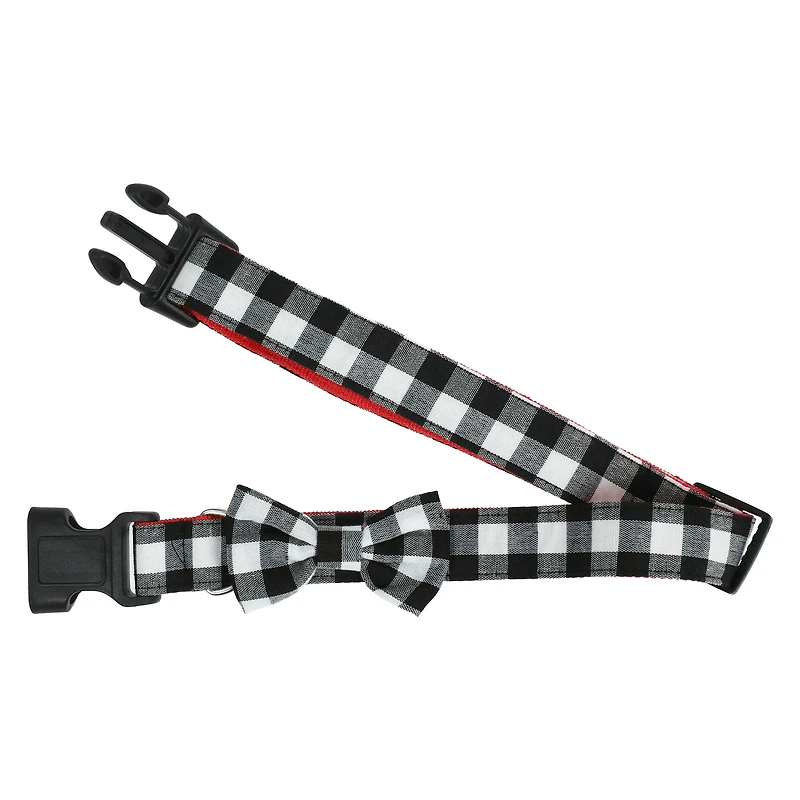plaid christmas dog collar