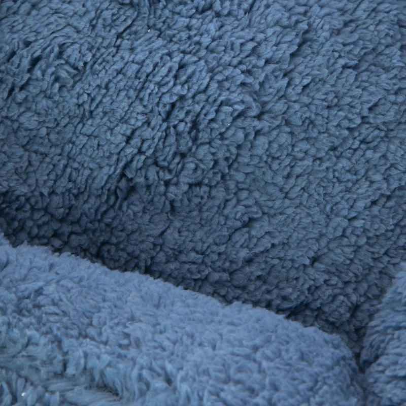 sherpa cuddler pet bed 21in x 16in