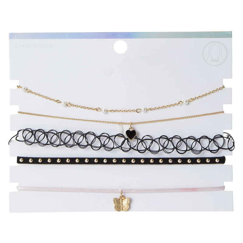 tattoo choker necklace 5-pack
