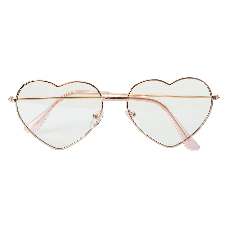 ladies wire heart blue light blocking glasses