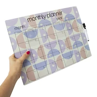 printed glass dry erase monthly calendar 12in x 16in