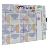 printed glass dry erase monthly calendar 12in x 16in