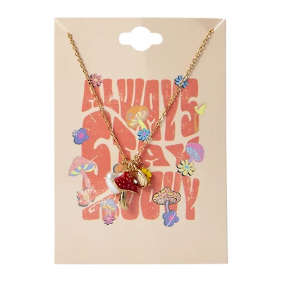 Groovy Mushroom Charm Necklace