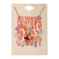 Groovy Mushroom Charm Necklace