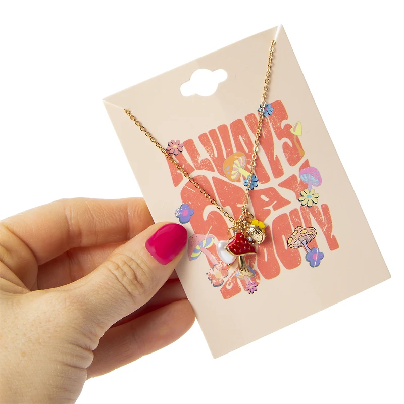 Groovy Mushroom Charm Necklace