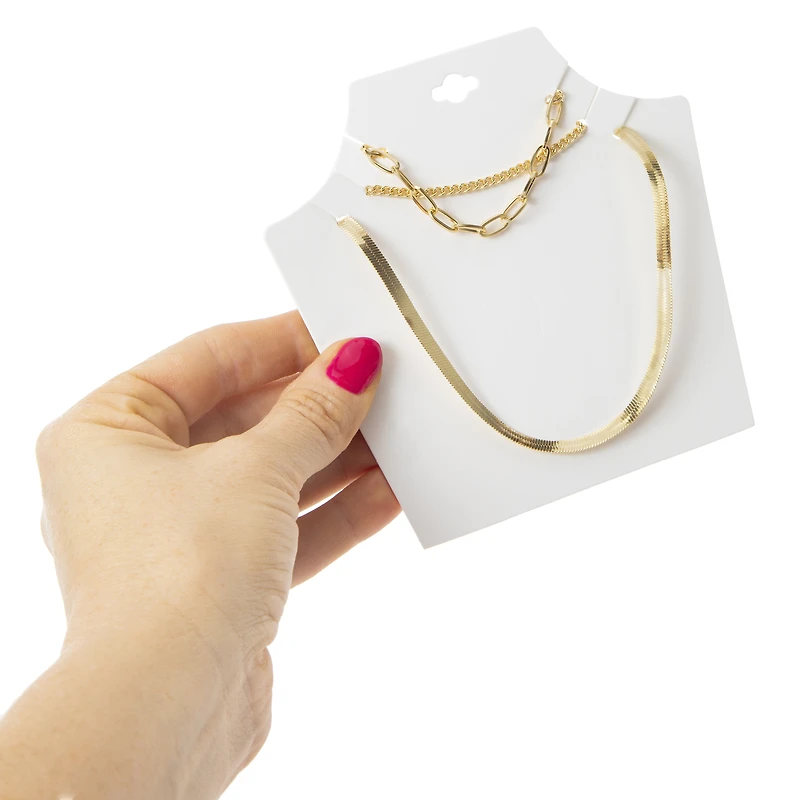 chain layered necklace set 3-pack