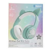 glitter cat liquid kid-safe bluetooth® headphones with mic