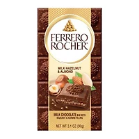 ferrero rocher® milk hazelnut & almond chocolate bar 3.1oz