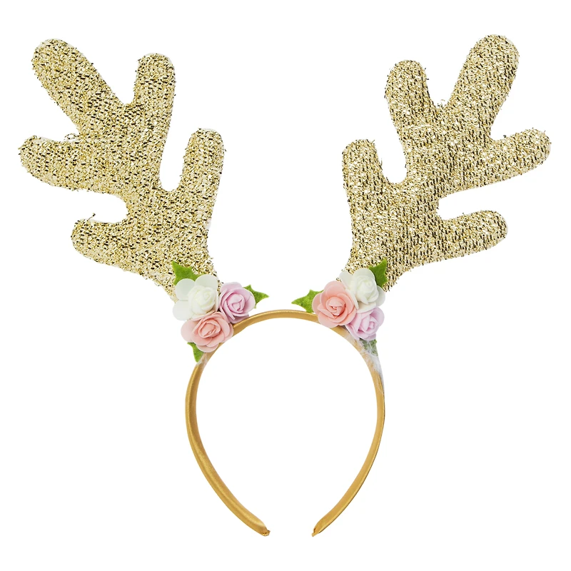 holiday reindeer antler headband 12in