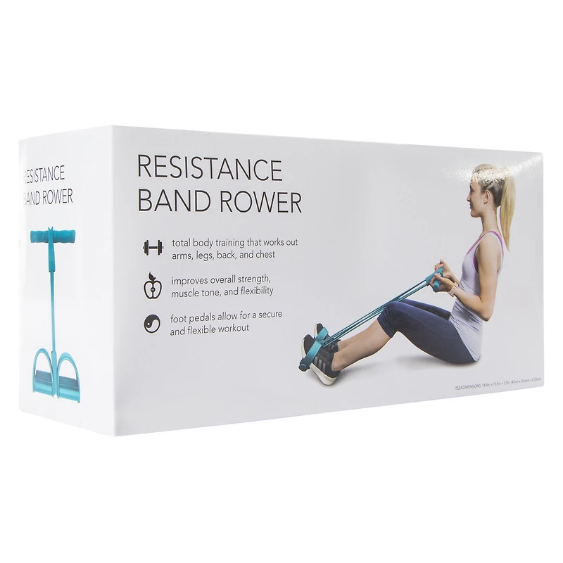resistance band rower