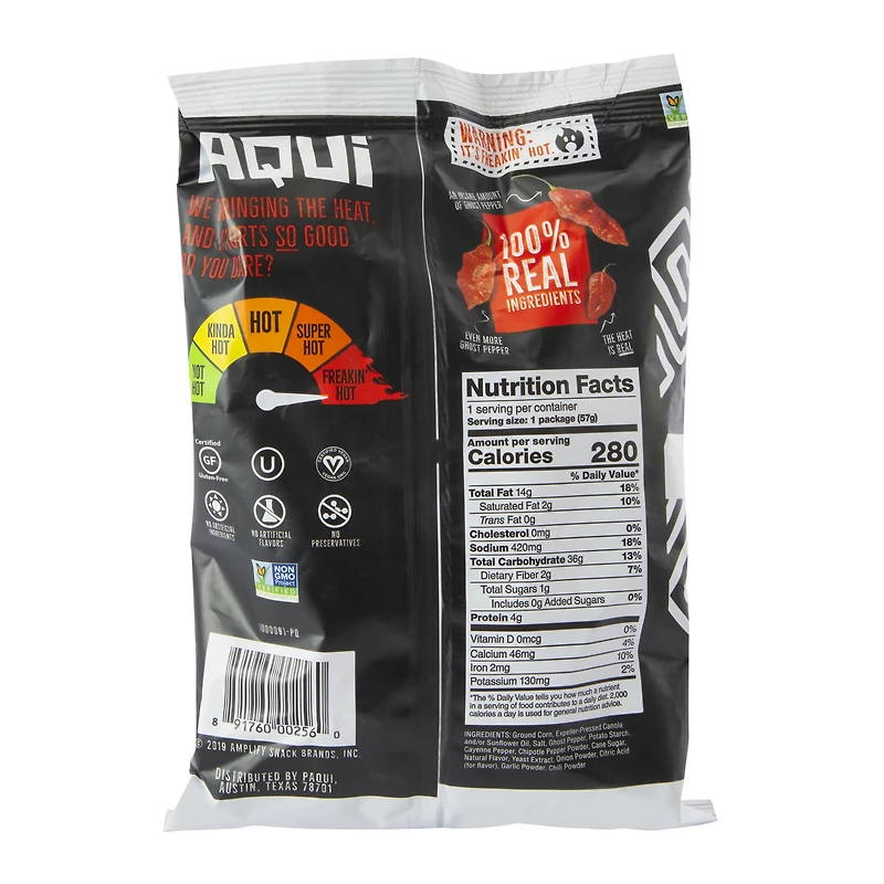 paqui® haunted ghost pepper tortilla chips 2oz