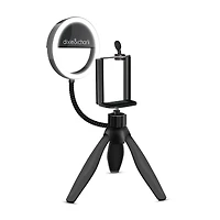 exclusive Dixie & Charli LED ring light w/ table tripod universal phone holder