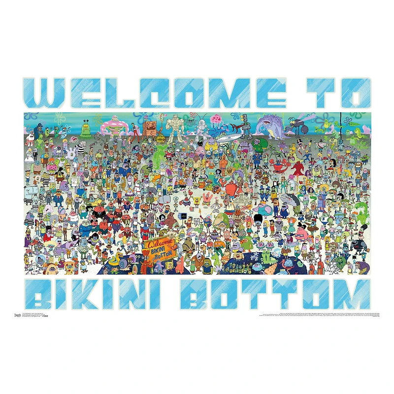 spongebob squarepants™ bikini bottom poster 34in x 22.375