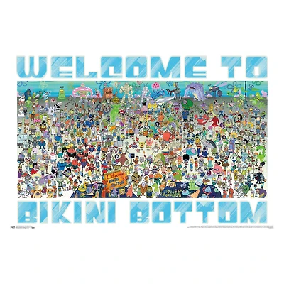 spongebob squarepants™ bikini bottom poster 34in x 22.375