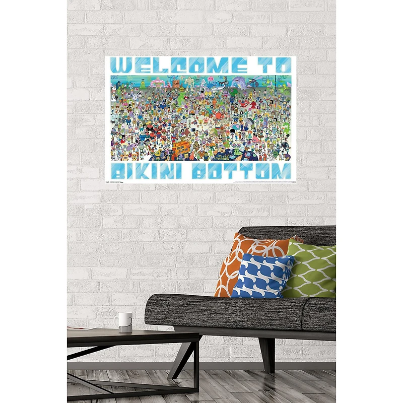 spongebob squarepants™ bikini bottom poster 34in x 22.375