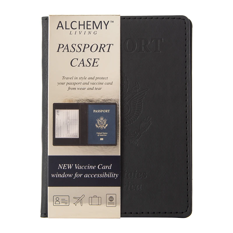 passport case with vaccine card window