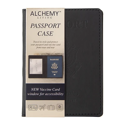 passport case with vaccine card window