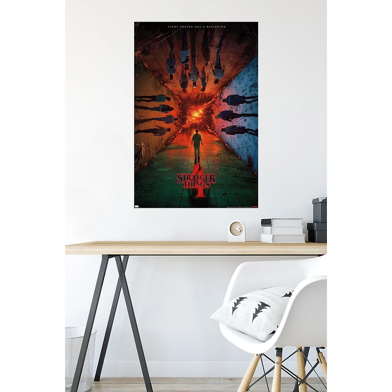 stranger things season 4 poster 34in x 22.375in