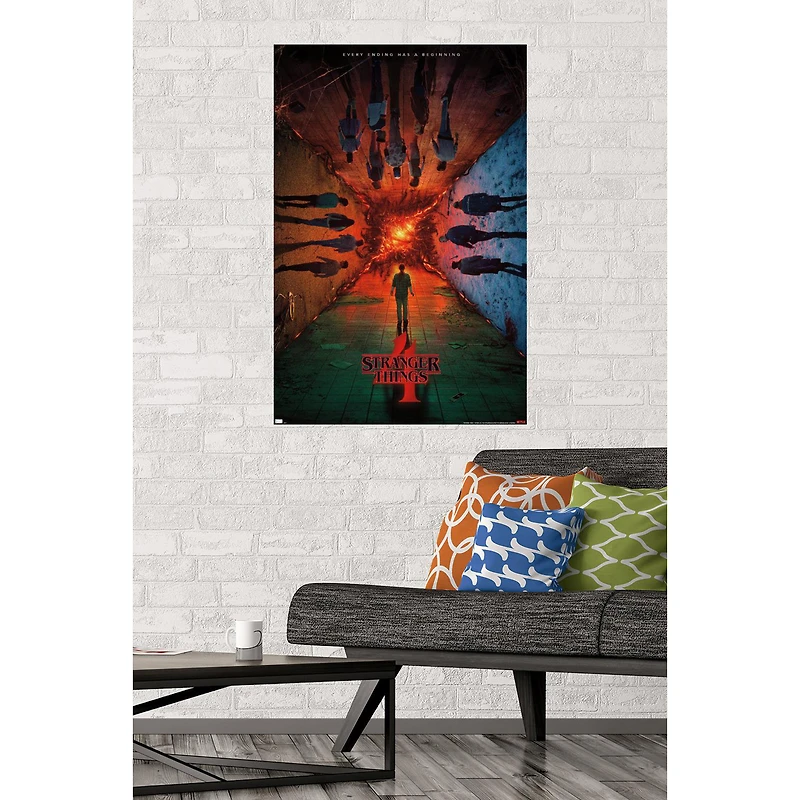 stranger things season 4 poster 34in x 22.375in