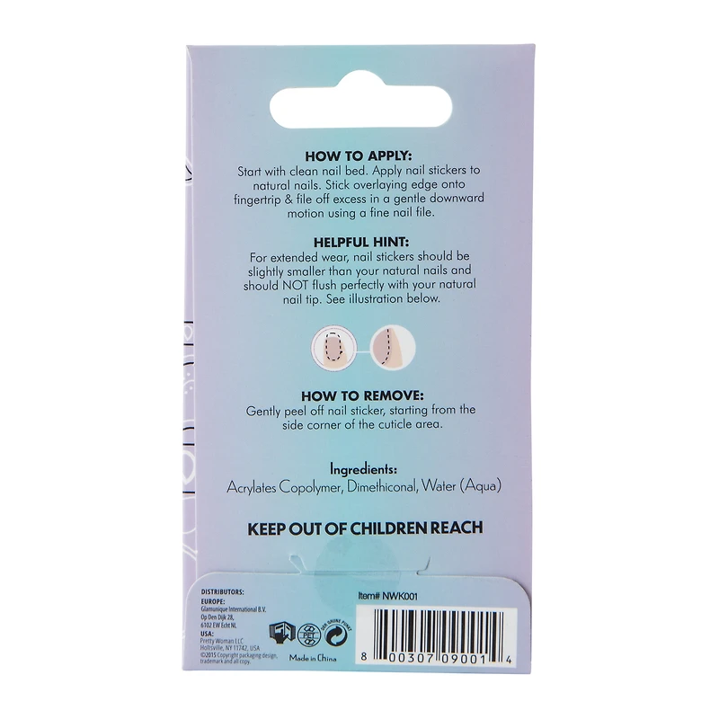 Kids Pretty Woman Nail Wraps 28-Piece