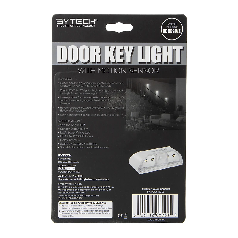 motion sensor door key light
