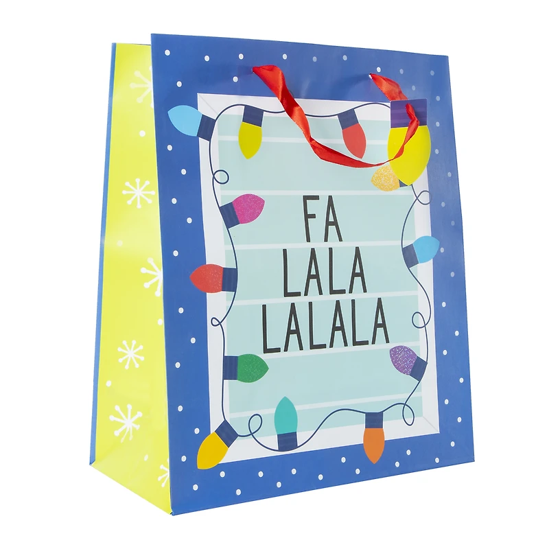 large holographic gift bag 10in x 12in