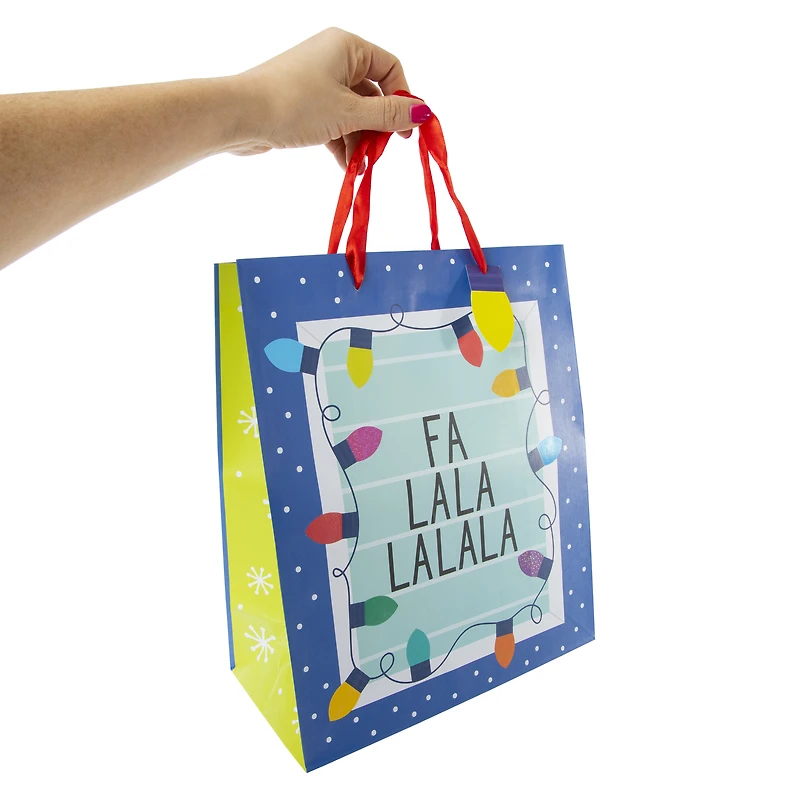 large holographic gift bag 10in x 12in