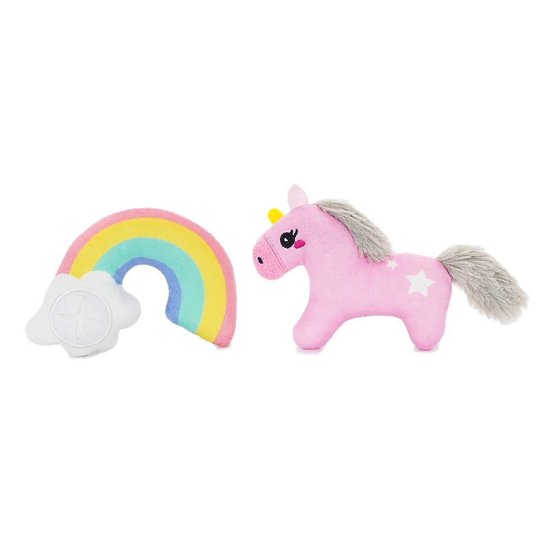unicorn & rainbow cat toy 2-pack