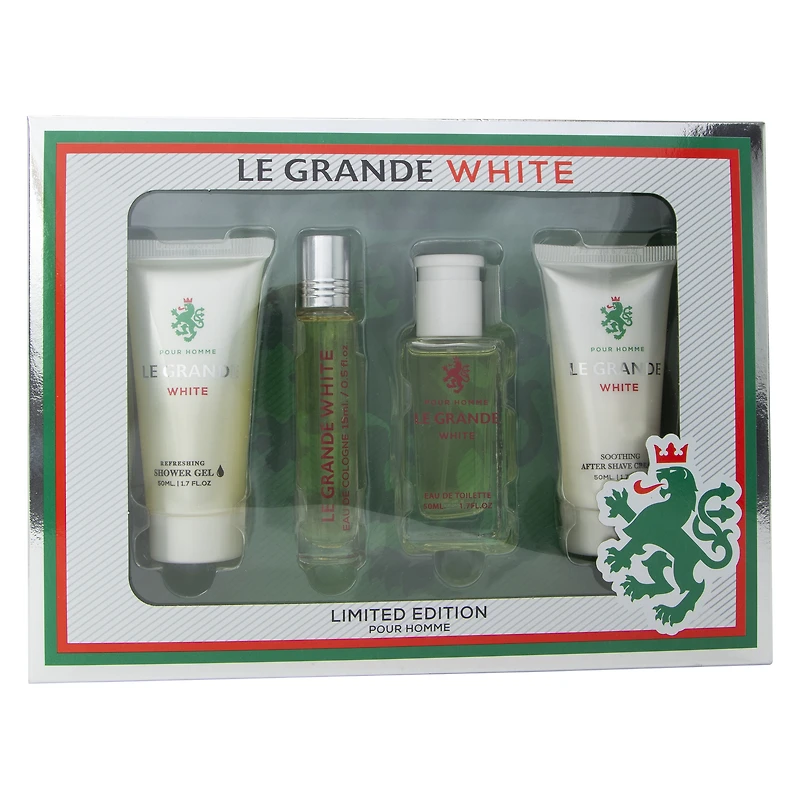 4-piece le grande white pour homme  gift set