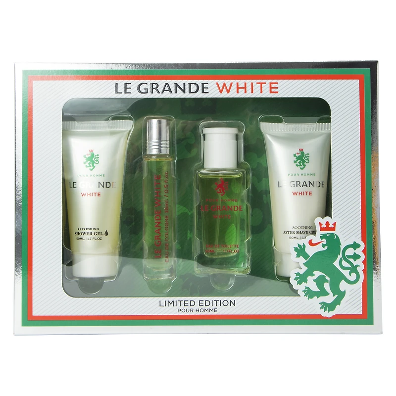 4-piece le grande white pour homme  gift set
