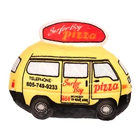 stranger things™ surfer boy pizza van plush squeaker dog toy