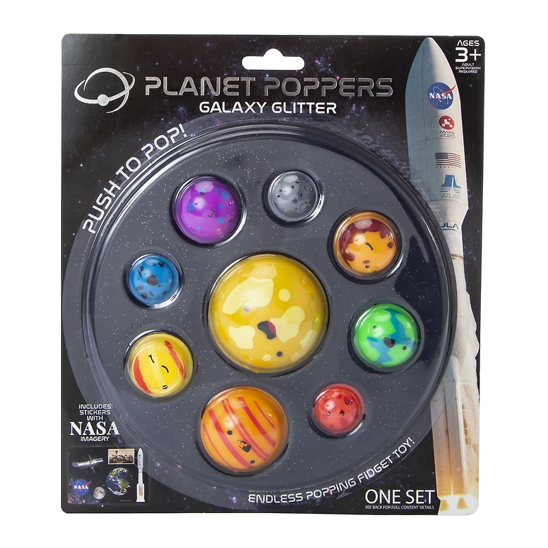 NASA solar system planet popper & stickers