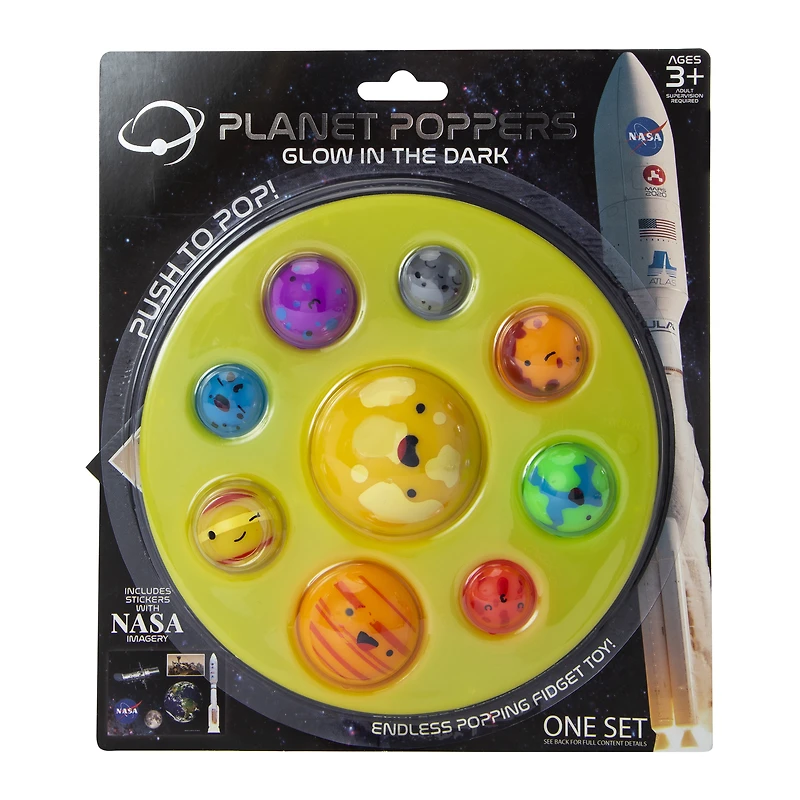 NASA solar system planet popper & stickers