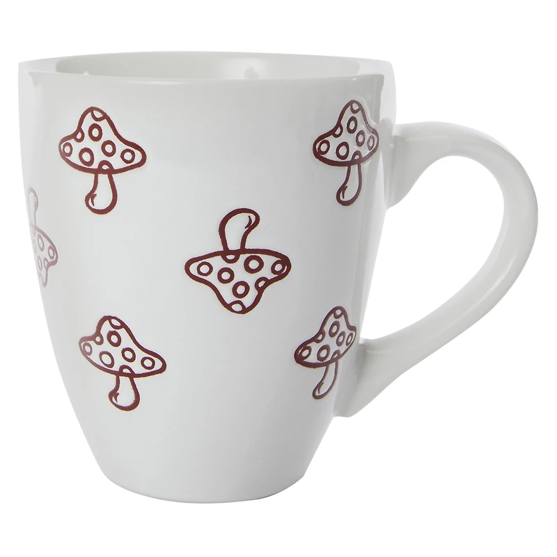 embossed ceramic mushroom mug
