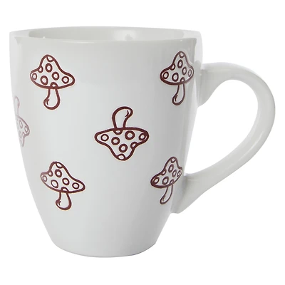 embossed ceramic mushroom mug