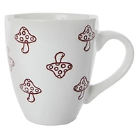 embossed ceramic mushroom mug