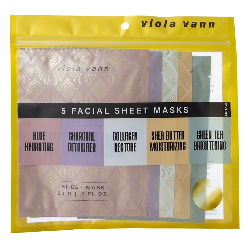 Viola Vann Face Masks 5-Pack - Luxury