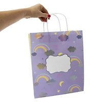 large printed kraft bags 13in x 10in 5-count