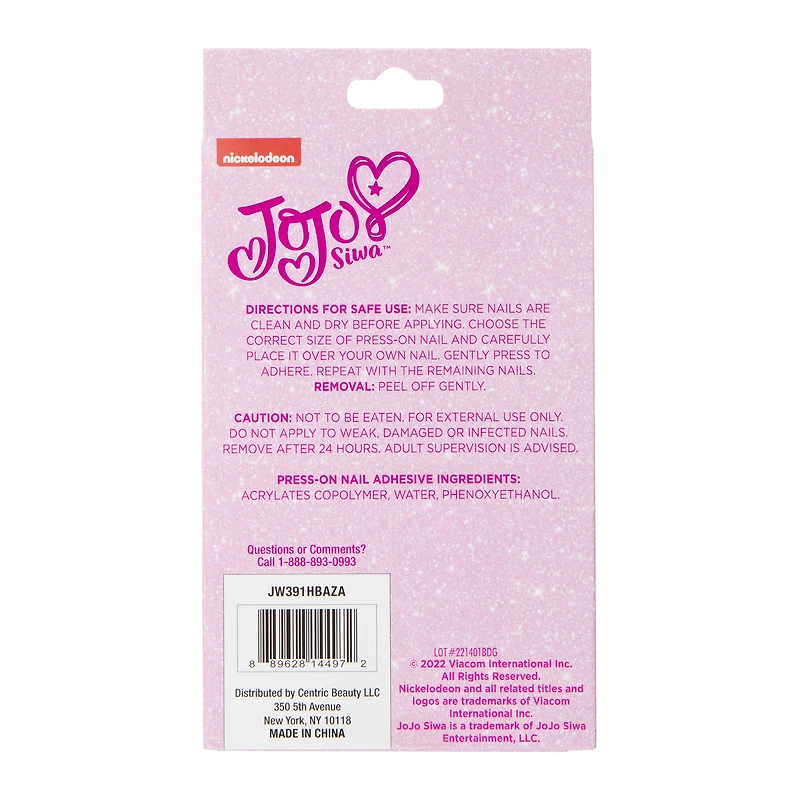 jojo siwa™ press-on nails set 24-piece
