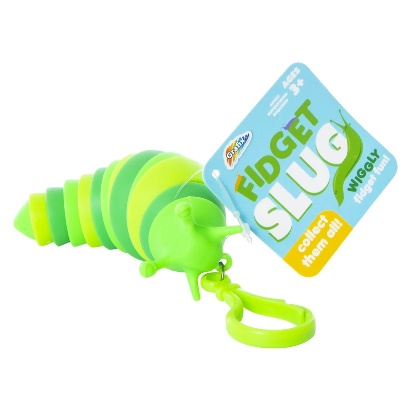 fidget slug sensory toy clip