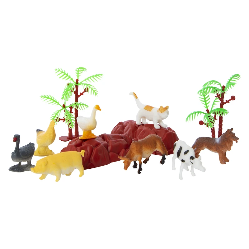 12-piece animal figures playset