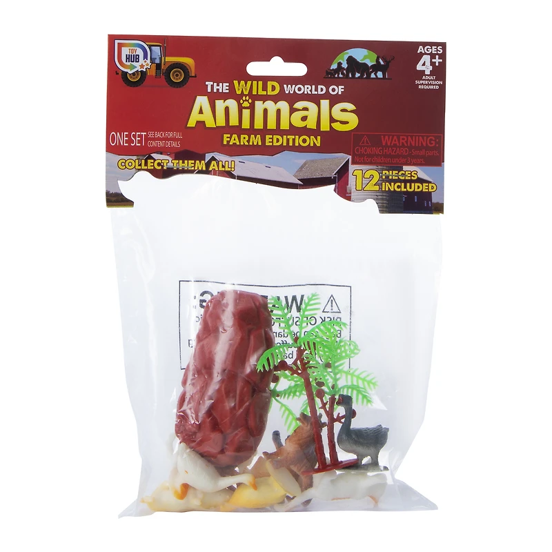 12-piece animal figures playset