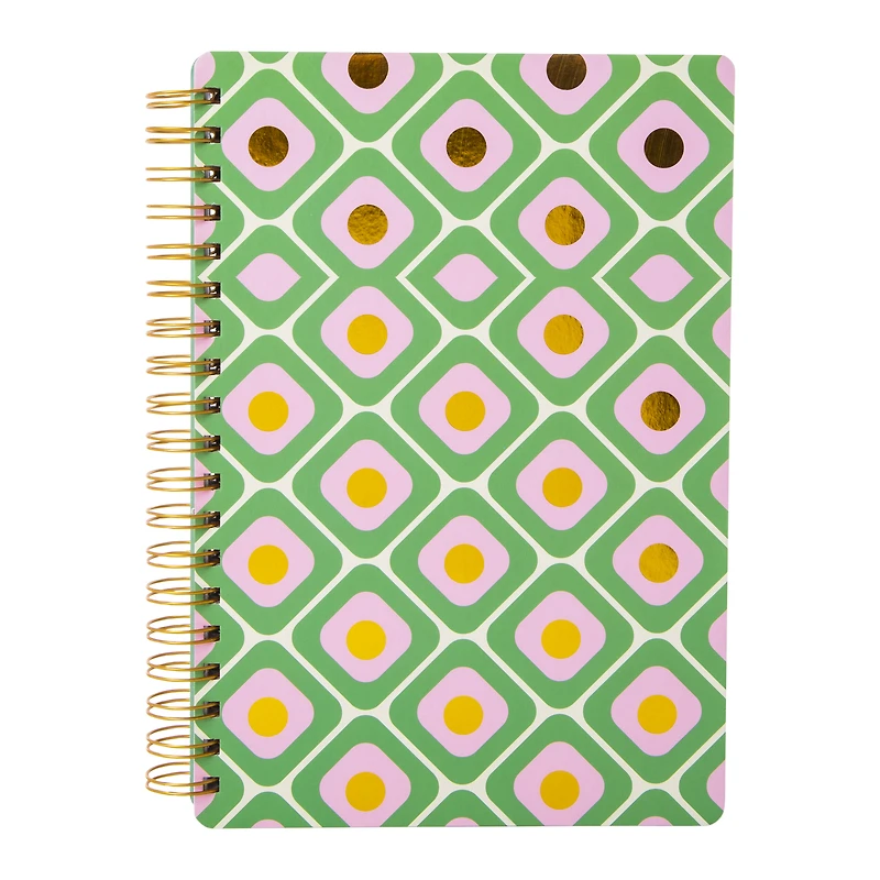 boho twin wire spiral bound journal 7in x 9in