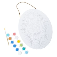 paintable hanging oval canvas art set 8in x10in