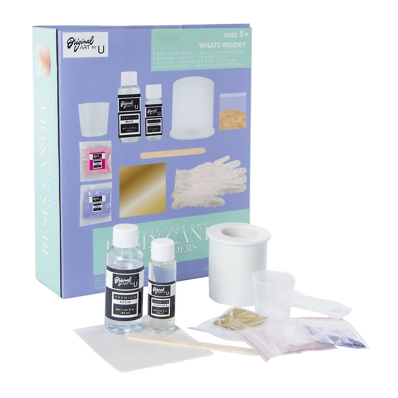 pour your own resin candle holders