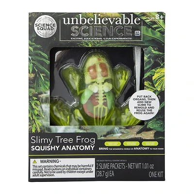 the science squad® unbelievable science slimy tree frog squishy anatomy kit