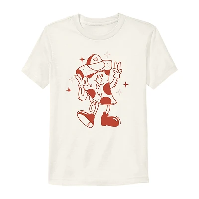 rad pizza peace sign graphic tee