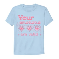 'your emotions are valid' graphic tee
